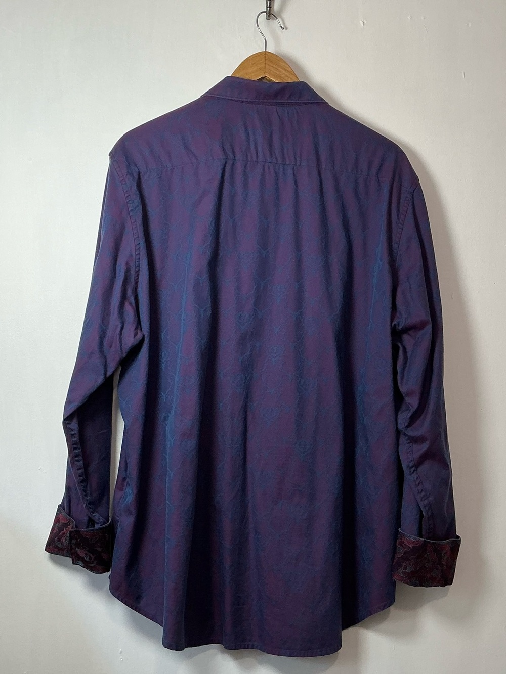 Robert Graham Classic Fit 2XL Men's Button Down Shirt Purple Antler Stag Motif - Picture 4 of 13